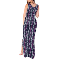 Pikake Maile Tiare Lei Tank Maxi Dress Poni Lauhala Pattern