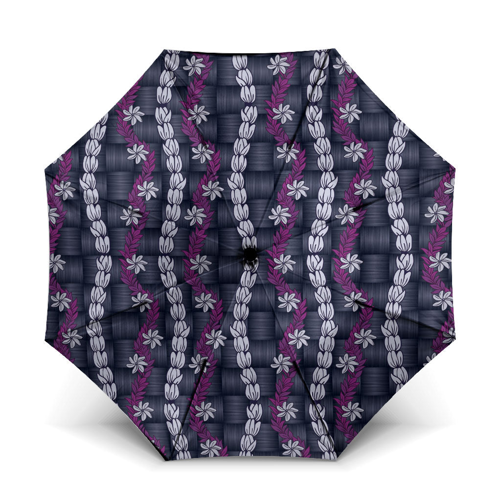 Pikake Maile Tiare Lei Umbrella Poni Lauhala Pattern