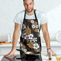 Hawaiian Hibiscus Tribal Floral Brown Apron Polynesian Tapa Pattern LT01 - Polynesian Pride