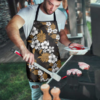 Hawaiian Hibiscus Tribal Floral Brown Apron Polynesian Tapa Pattern LT01 - Polynesian Pride