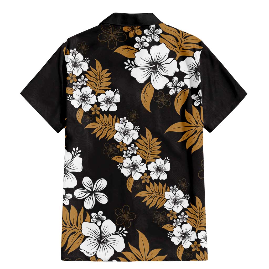 Hawaiian Hibiscus Tribal Floral Brown Family Matching Mermaid Dress and Hawaiian Shirt Polynesian Tapa Pattern LT01 - Polynesian Pride