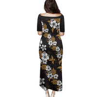 Hawaiian Hibiscus Tribal Floral Brown Family Matching Puletasi and Hawaiian Shirt Polynesian Tapa Pattern LT01 - Polynesian Pride