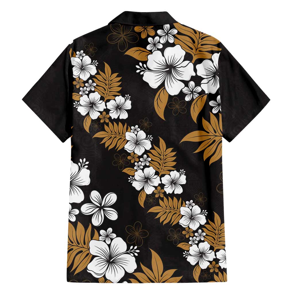 Hawaiian Hibiscus Tribal Floral Brown Family Matching Summer Maxi Dress and Hawaiian Shirt Polynesian Tapa Pattern LT01 - Polynesian Pride