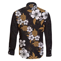 Hawaiian Hibiscus Tribal Floral Brown Family Matching Summer Maxi Dress and Hawaiian Shirt Polynesian Tapa Pattern LT01 - Polynesian Pride
