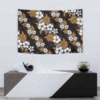 Hawaiian Hibiscus Tribal Floral Brown Tapestry Polynesian Tapa Pattern LT01 - Polynesian Pride