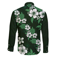 Hawaiian Hibiscus Tribal Floral Green Family Matching Mermaid Dress and Hawaiian Shirt Polynesian Tapa Pattern LT01 - Polynesian Pride