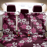 Hawaiian Hibiscus Tribal Floral Pink Back Car Seat Cover Polynesian Tapa Pattern - Polynesian Pride