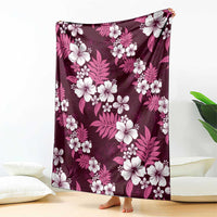 Hawaiian Hibiscus Tribal Floral Pink Blanket Polynesian Tapa Pattern LT01 - Polynesian Pride