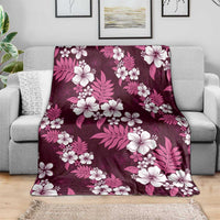 Hawaiian Hibiscus Tribal Floral Pink Blanket Polynesian Tapa Pattern LT01 - Polynesian Pride