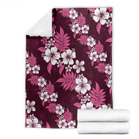 Hawaiian Hibiscus Tribal Floral Pink Blanket Polynesian Tapa Pattern LT01 - Polynesian Pride