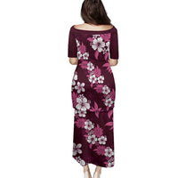 Hawaiian Hibiscus Tribal Floral Pink Family Matching Puletasi and Hawaiian Shirt Polynesian Tapa Pattern LT01 - Polynesian Pride