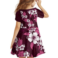Hawaiian Hibiscus Tribal Floral Pink Family Matching Summer Maxi Dress and Hawaiian Shirt Polynesian Tapa Pattern LT01 - Polynesian Pride