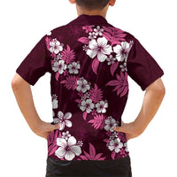 Hawaiian Hibiscus Tribal Floral Pink Hawaiian Shirt Polynesian Tapa Pattern - Polynesian Pride