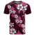 Hawaiian Hibiscus Tribal Floral Pink T Shirt Polynesian Tapa Pattern - Polynesian Pride