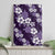 Hawaiian Hibiscus Tribal Floral Purple Canvas Wall Art Polynesian Tapa Pattern - Polynesian Pride