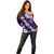 Hawaiian Hibiscus Tribal Floral Purple Off Shoulder Sweater Polynesian Tapa Pattern - Polynesian Pride
