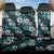 Hawaiian Hibiscus Tribal Floral Teal Back Car Seat Cover Polynesian Tapa Pattern - Polynesian Pride