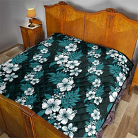 Hawaiian Hibiscus Tribal Floral Teal Quilt Polynesian Tapa Pattern LT01 - Polynesian Pride