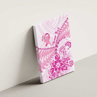 Personalised New Zealand Pink Fern Breast Cancer Canvas Wall Art Polynesian Pattern LT01 - Polynesian Pride