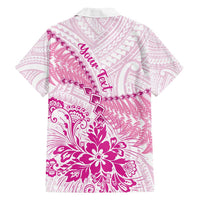 Personalised New Zealand Pink Fern Breast Cancer Family Matching Off Shoulder Maxi Dress and Hawaiian Shirt Polynesian Pattern LT01 - Polynesian Pride