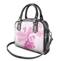 Personalised New Zealand Pink Fern Breast Cancer Shoulder Handbag Polynesian Pattern LT01 - Polynesian Pride