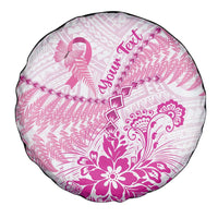 Personalised New Zealand Pink Fern Breast Cancer Spare Tire Cover Polynesian Pattern LT01 - Polynesian Pride