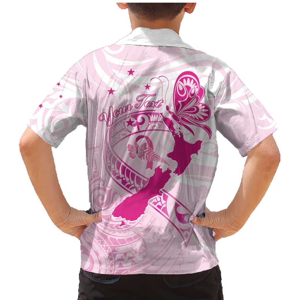 Personalised Aotearoa Breast Cancer Family Matching Mermaid Dress and Hawaiian Shirt New Zealand Maori Pattern LT01 - Polynesian Pride