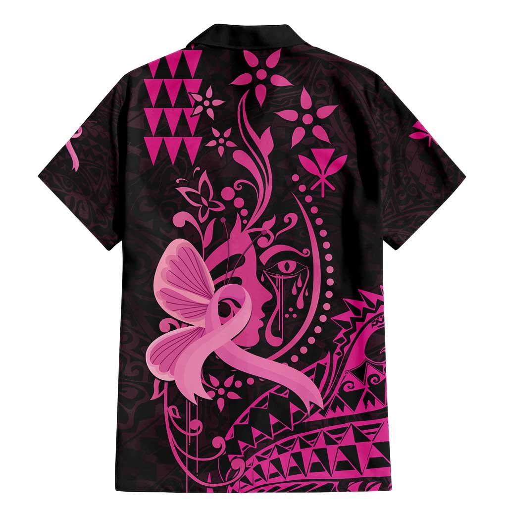 Hawaii Breast Cancer Family Matching Mermaid Dress and Hawaiian Shirt Girl Floral Kakau Pattern LT01 - Polynesian Pride