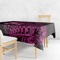 Hawaii Breast Cancer Tablecloth Girl Floral Kakau Pattern LT01 - Polynesian Pride