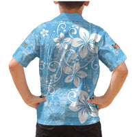 Fiji Tapa Pattern Family Matching Mermaid Dress and Hawaiian Shirt Plumeria Floral LT01 - Polynesian Pride