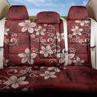 Plumeria Floral Tapa Pattern Oxblood Red Back Car Seat Cover LT01 One Size Red - Polynesian Pride
