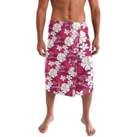 Pink Hawaiian Hibiscus Monstera Lavalava Grunge Stylized LT01 Pink - Polynesian Pride