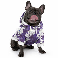 Purple Hawaiian Hibiscus Monstera Pet Hoodie Grunge Stylized