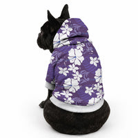 Purple Hawaiian Hibiscus Monstera Pet Hoodie Grunge Stylized