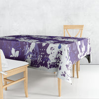 Purple Hawaiian Hibiscus Monstera Tablecloth Grunge Stylized LT01 - Polynesian Pride