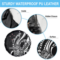 New Zealand Waitangi Day Spare Tire Cover Aotearoa Te Tiriti O Waitangi Kiwi Black Version LT01 - Polynesian Pride