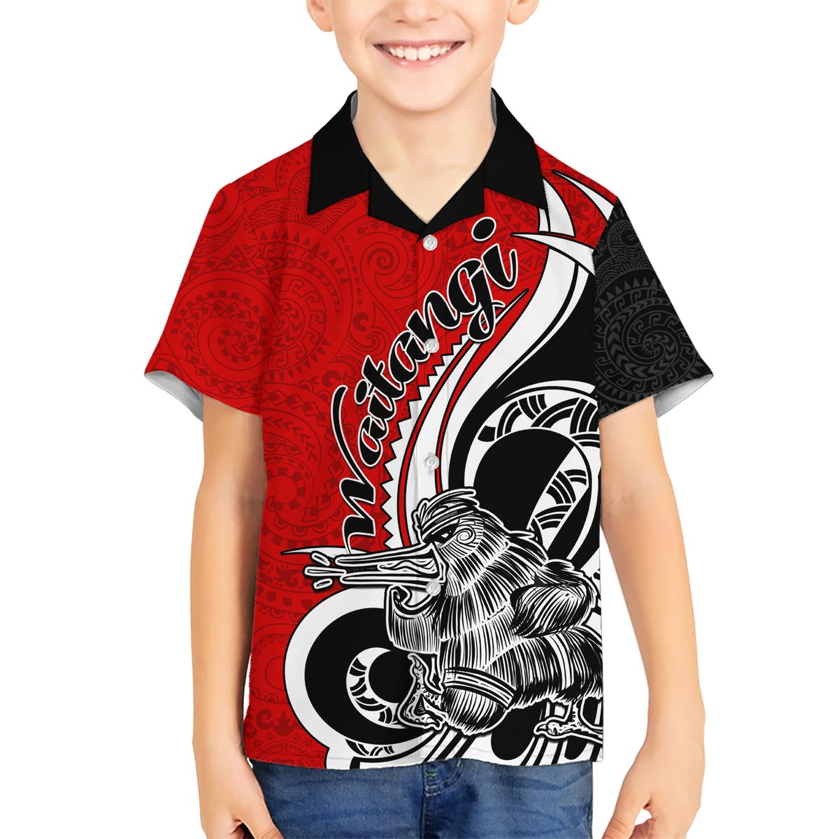 New Zealand Waitangi Day Hawaiian Shirt Aotearoa Te Tiriti O Waitangi Kiwi Red Version LT01 - Polynesian Pride