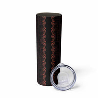 Hawaii Japan Koi Fish Red Skinny Tumbler Tapa Pattern LT01 - Polynesian Pride