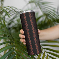 Hawaii Japan Koi Fish Red Skinny Tumbler Tapa Pattern LT01 - Polynesian Pride