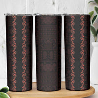 Hawaii Japan Koi Fish Red Skinny Tumbler Tapa Pattern LT01 - Polynesian Pride