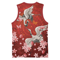 Hawaii Japan Cranes Sakura Flower Red Basketball Jersey Japan Heritage Spirit LT01 - Polynesian Pride