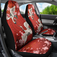 Hawaii Japan Cranes Sakura Flower Red Car Seat Cover Japan Heritage Spirit LT01 - Polynesian Pride