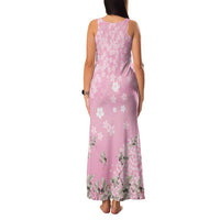 Cranes Sakura Floral Pink Pastel Family Matching Tank Maxi Dress and Hawaiian Shirt Hawaii Japan Culture LT01 - Polynesian Pride