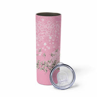 Cranes Sakura Floral Pink Pastel Skinny Tumbler Hawaii Japan Culture LT01 - Polynesian Pride