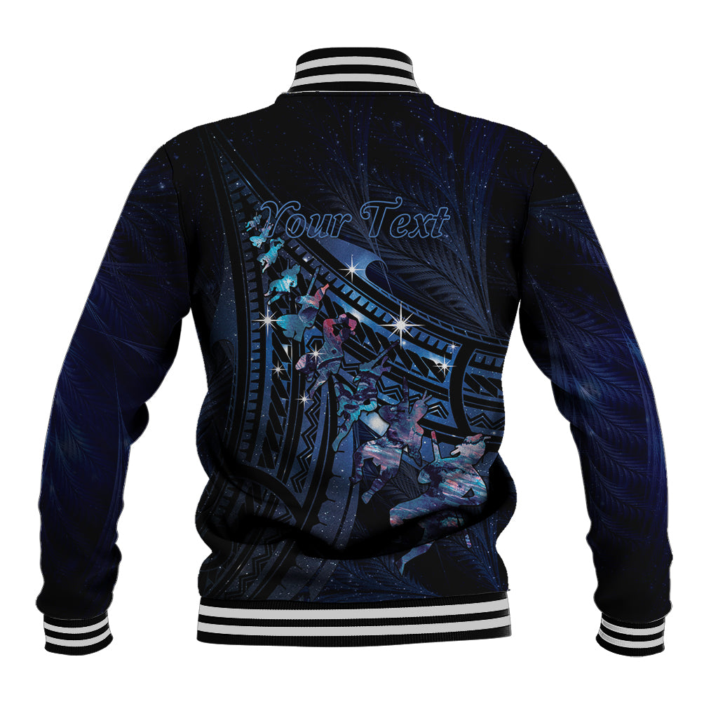 Personalised Matariki Paua Shell New Zealand Baseball Jacket Haka Dance At The Starry Night LT01 - Polynesian Pride