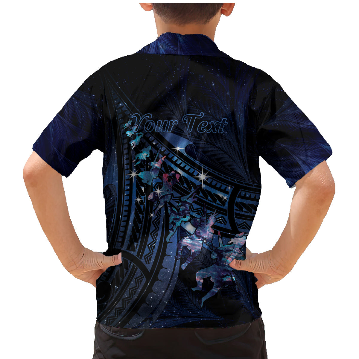 Personalised Matariki Paua Shell New Zealand Family Matching Mermaid Dress and Hawaiian Shirt Haka Dance At The Starry Night LT01 - Polynesian Pride