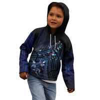 Personalised Matariki Paua Shell New Zealand Kid Hoodie Haka Dance At The Starry Night LT01 - Polynesian Pride
