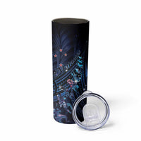 Matariki Paua Shell New Zealand Skinny Tumbler Haka Dance At The Starry Night LT01 - Polynesian Pride