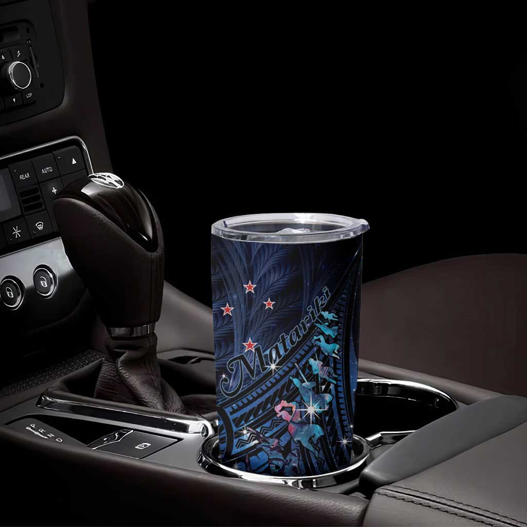 Matariki Paua Shell New Zealand Tumbler Cup Haka Dance At The Starry Night