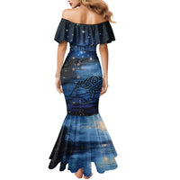 Personalised Matariki Kiwi Family Matching Mermaid Dress and Hawaiian Shirt Silver Fern LT01 - Polynesian Pride
